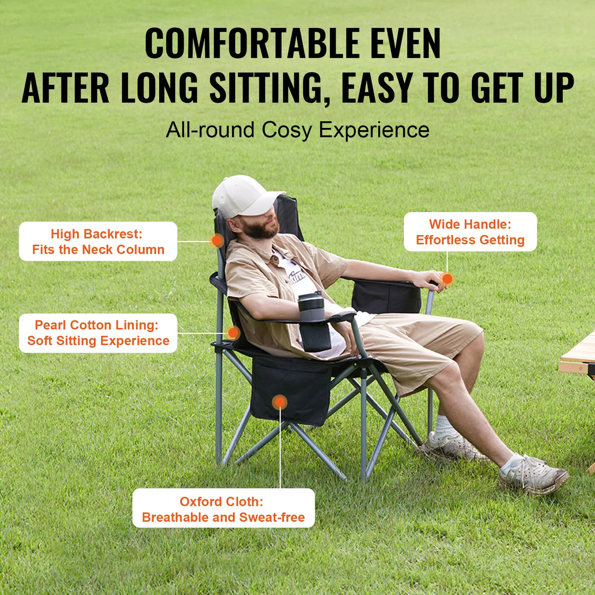 SucceBuy Portable Folding Camping Chair for Outdoor Adventures