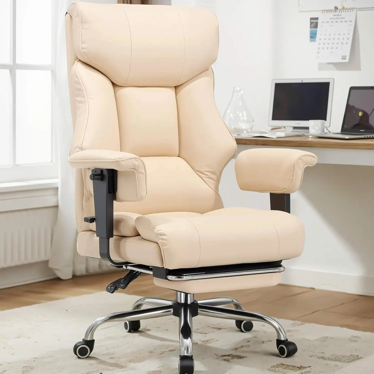 COMHOMA Ergonomic Executive Office Chair With Lumbar Support