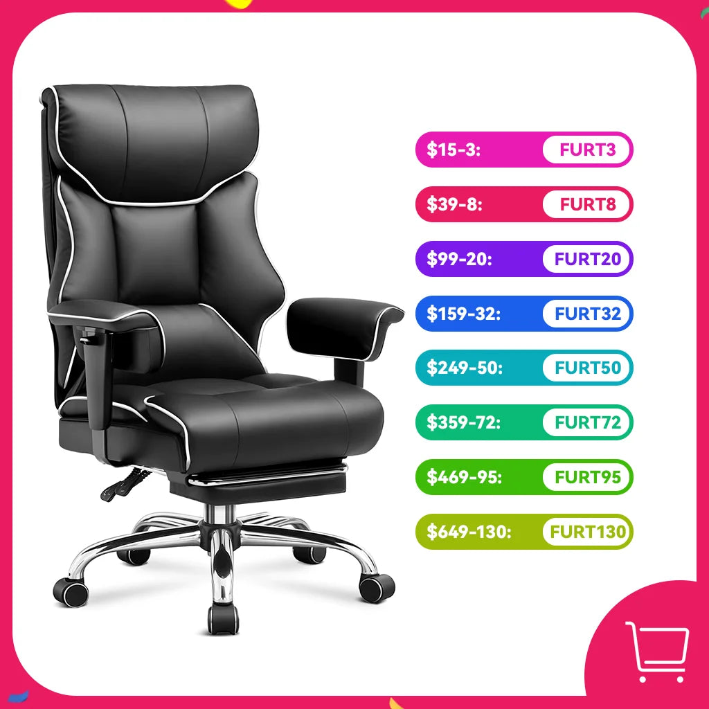 COMHOMA Ergonomic Executive Office Chair With Lumbar Support