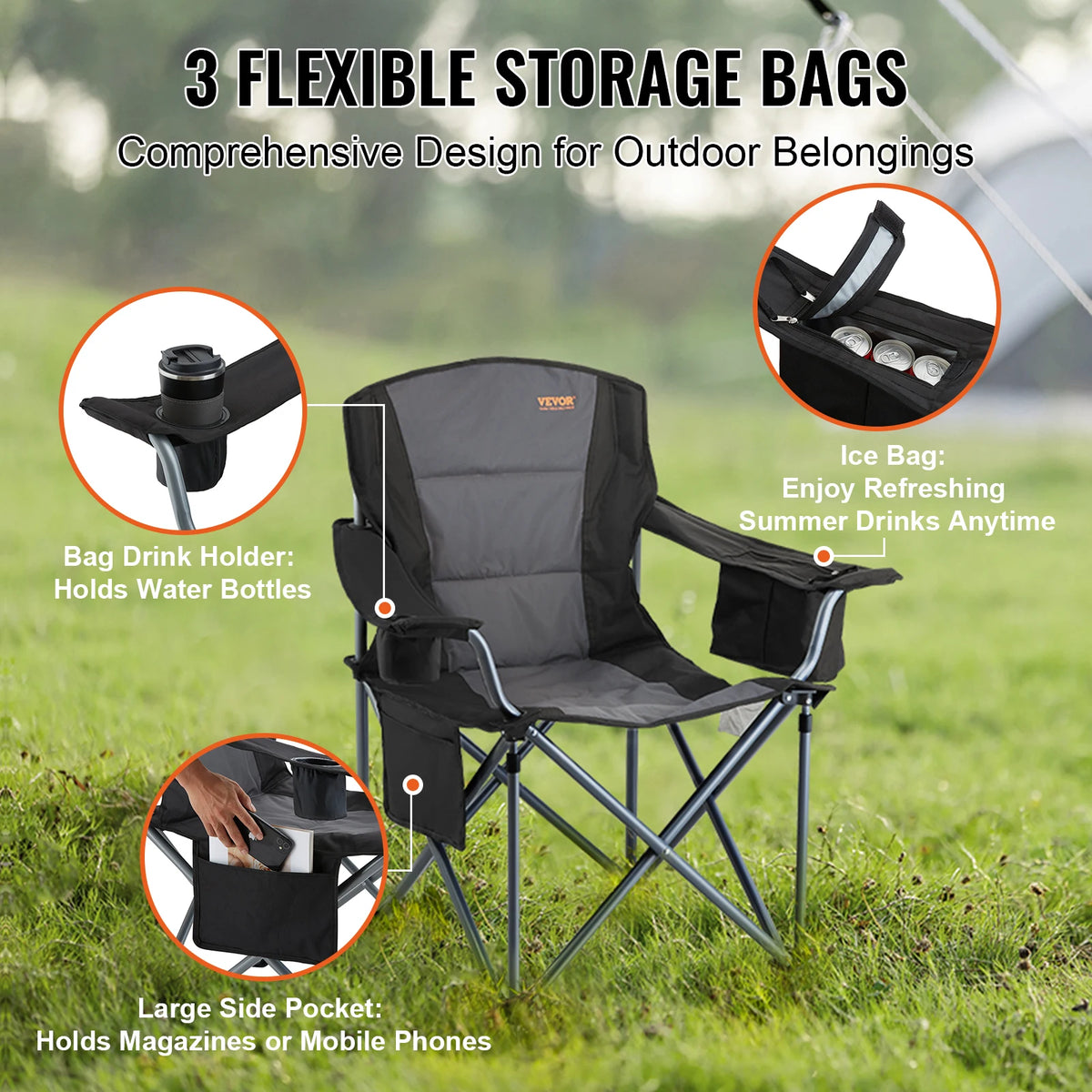 SucceBuy Portable Folding Camping Chair for Outdoor Adventures
