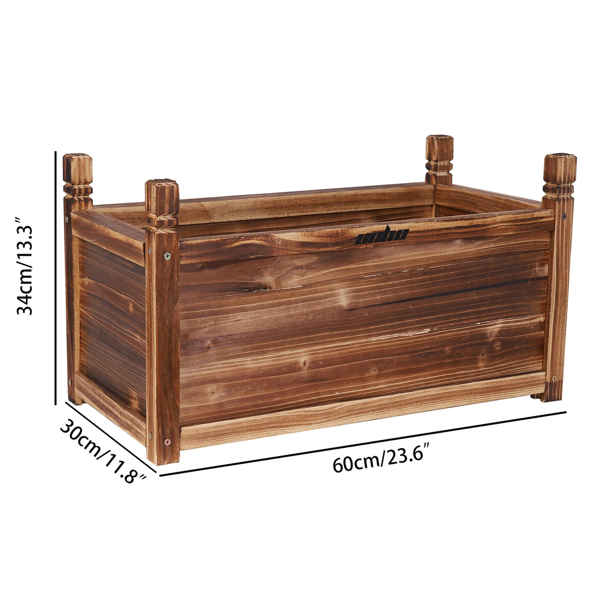 Wooden Raised Garden Bed Planter for Flowers Herbs and Vegetables