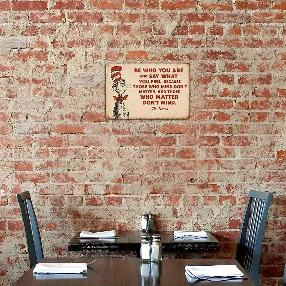 Dr. Seuss Be Who You Are Inspirational Metal Wall Sign