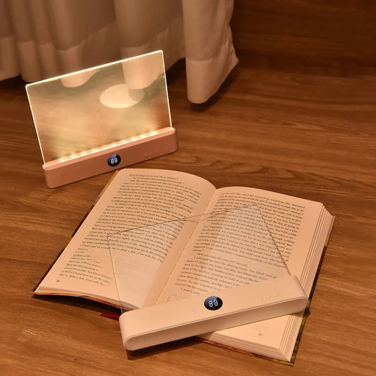 Rechargeable LED Flat Book Light With Dimming And Timer