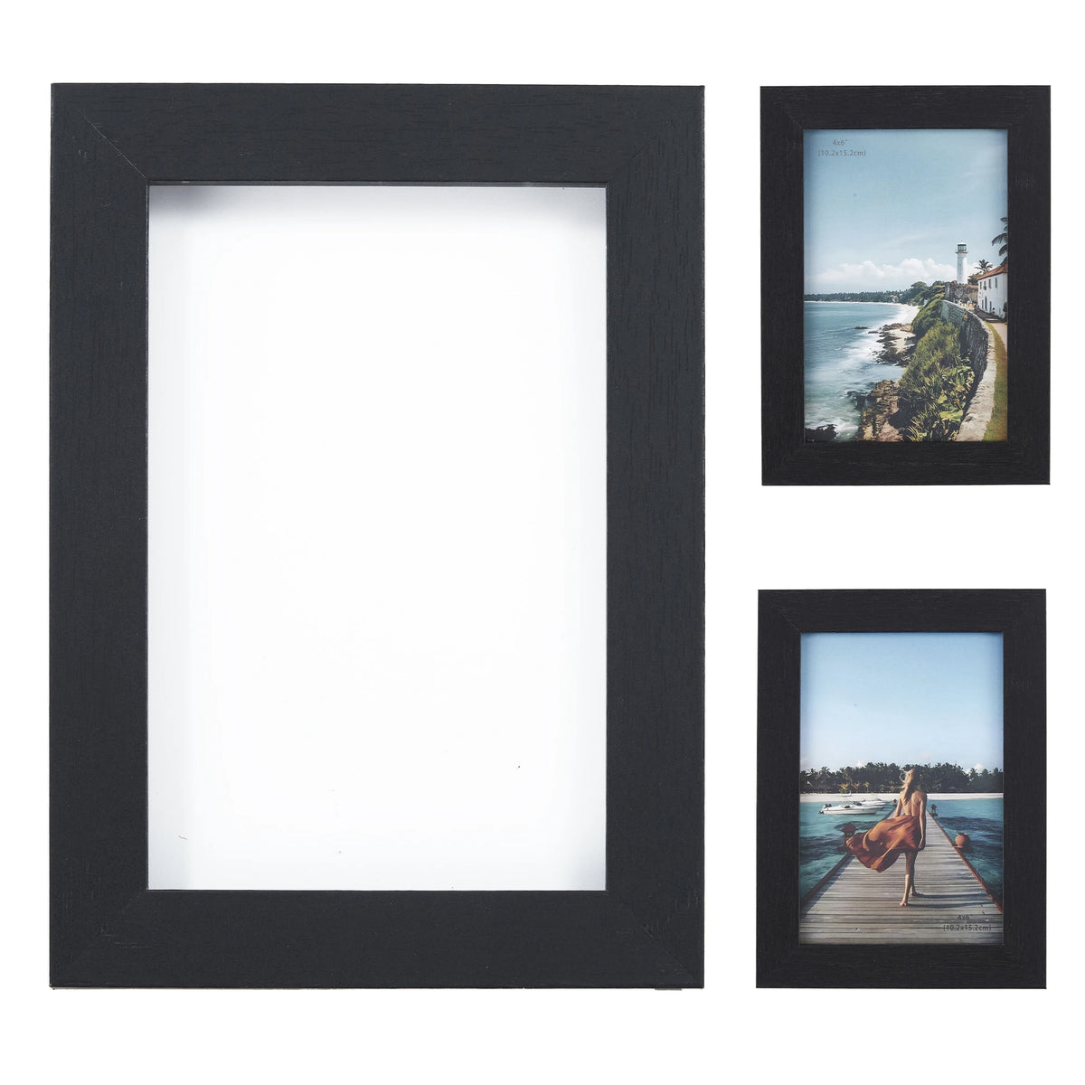 Gallery Collage Photo Frame Set With Shatterproof Glass For Walls