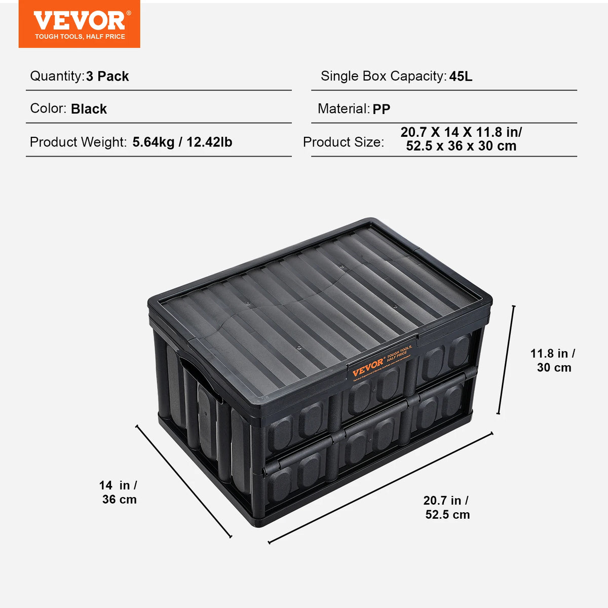 SucceBuy Collapsible Stackable Storage Bins With Lids