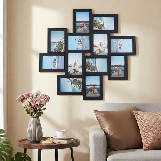Gallery Collage Photo Frame Set With Shatterproof Glass For Walls