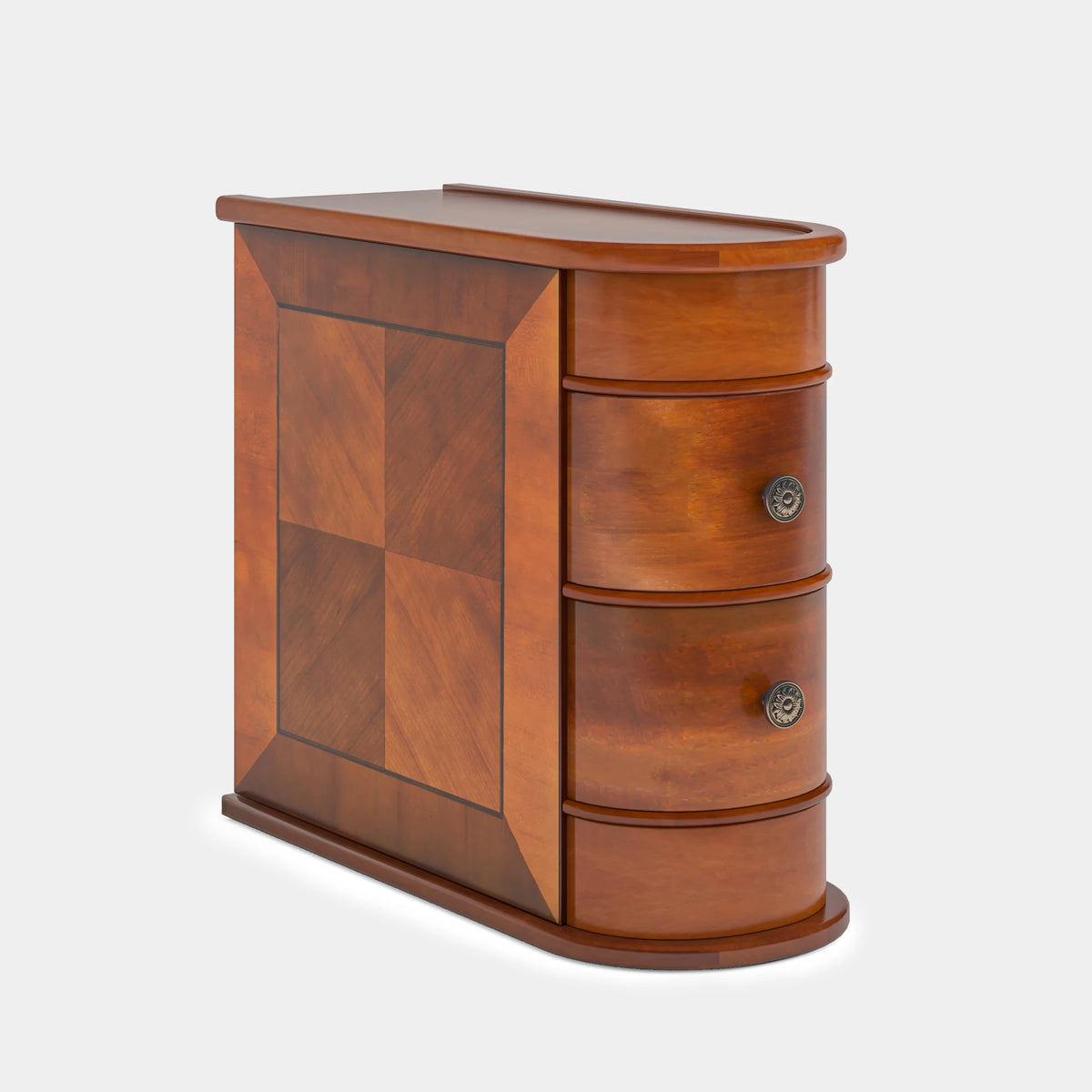 Tribesigns Solid Wood End Table With Drawer For Sofa