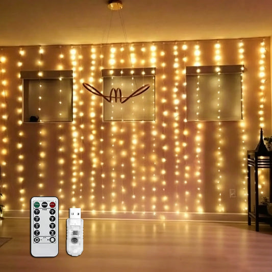 GUPUP Smart LED Curtain Lights With Remote For Indoor Decor