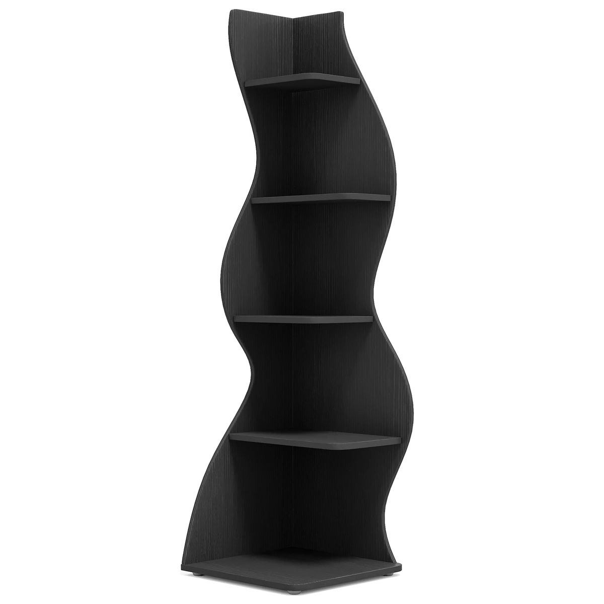 Tribesigns Modern Five Tier Corner Shelf Wall Storage Bookcase Plant Stand