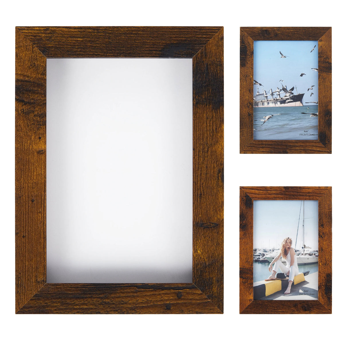 Gallery Collage Photo Frame Set With Shatterproof Glass For Walls
