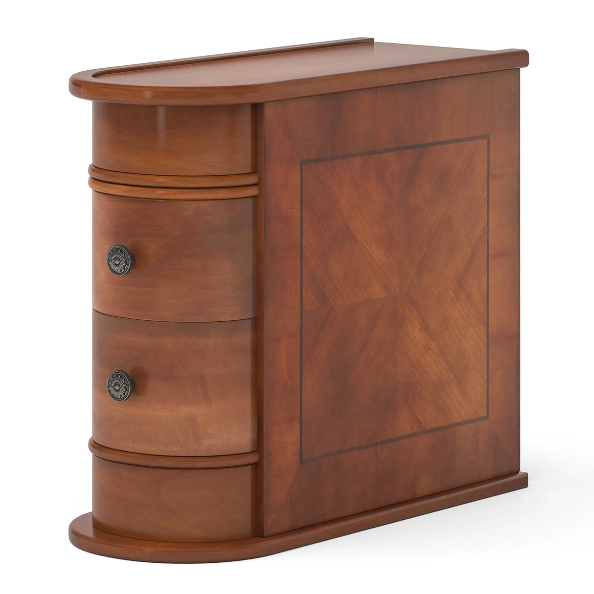 Tribesigns Solid Wood End Table With Drawer For Sofa