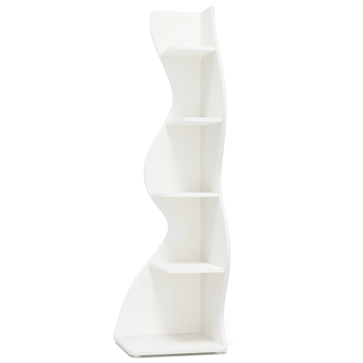 Tribesigns Modern Five Tier Corner Shelf Wall Storage Bookcase Plant Stand