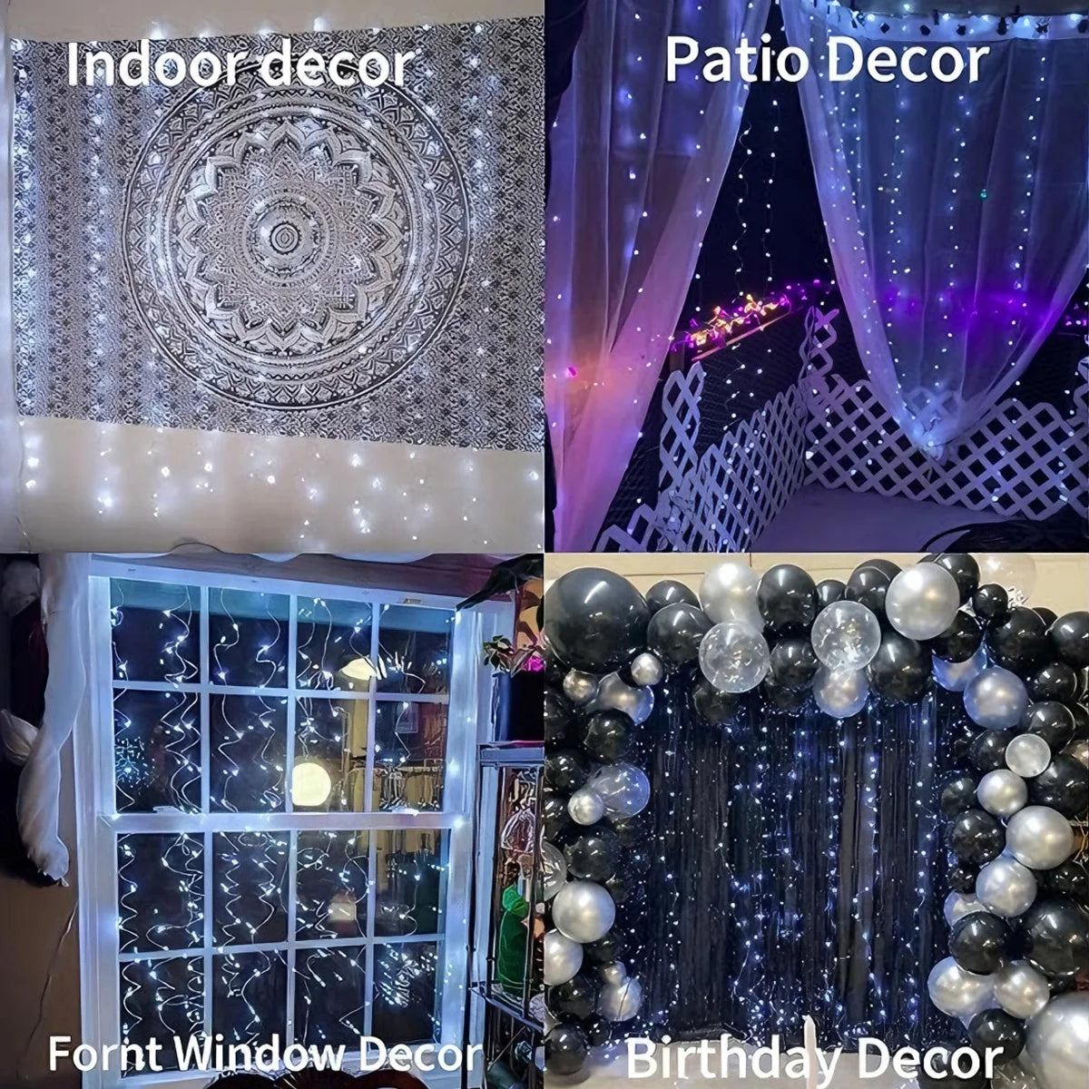 GUPUP Smart LED Curtain Lights With Remote For Indoor Decor